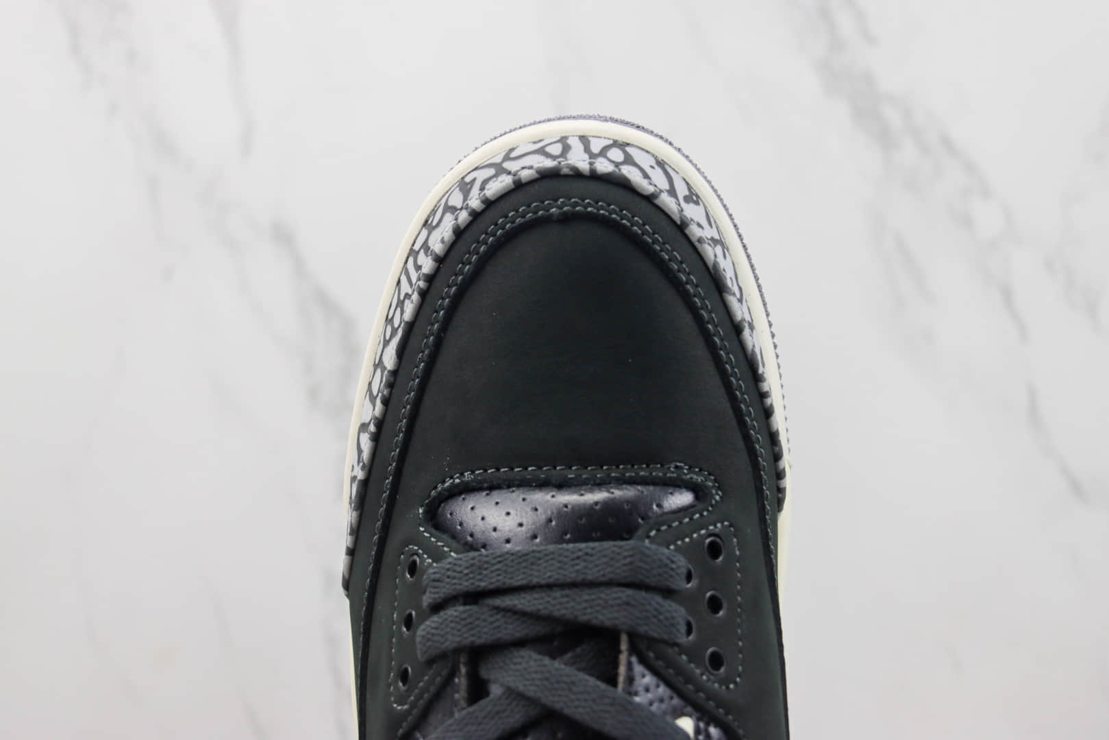 乔丹Air Jordan 3 “Off Noir”纯原版本AJ3黑水泥翻毛皮篮球鞋 莆田AJ货源 货号：CK9246-001