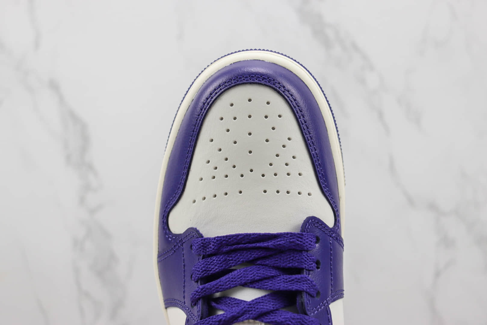 乔丹Air Jordan 1 Low纯原版本低帮AJ1白紫色板鞋 莆田AJ货源 货号:DC0774-502