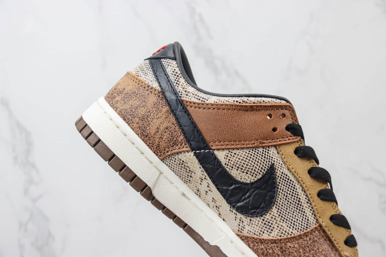 耐克Nike Dunk Low CO.JP纯原版本日本限定低帮Dunk摩卡黑棕蛇纹板鞋 莆田耐克工厂 货号:FJ5434-120
