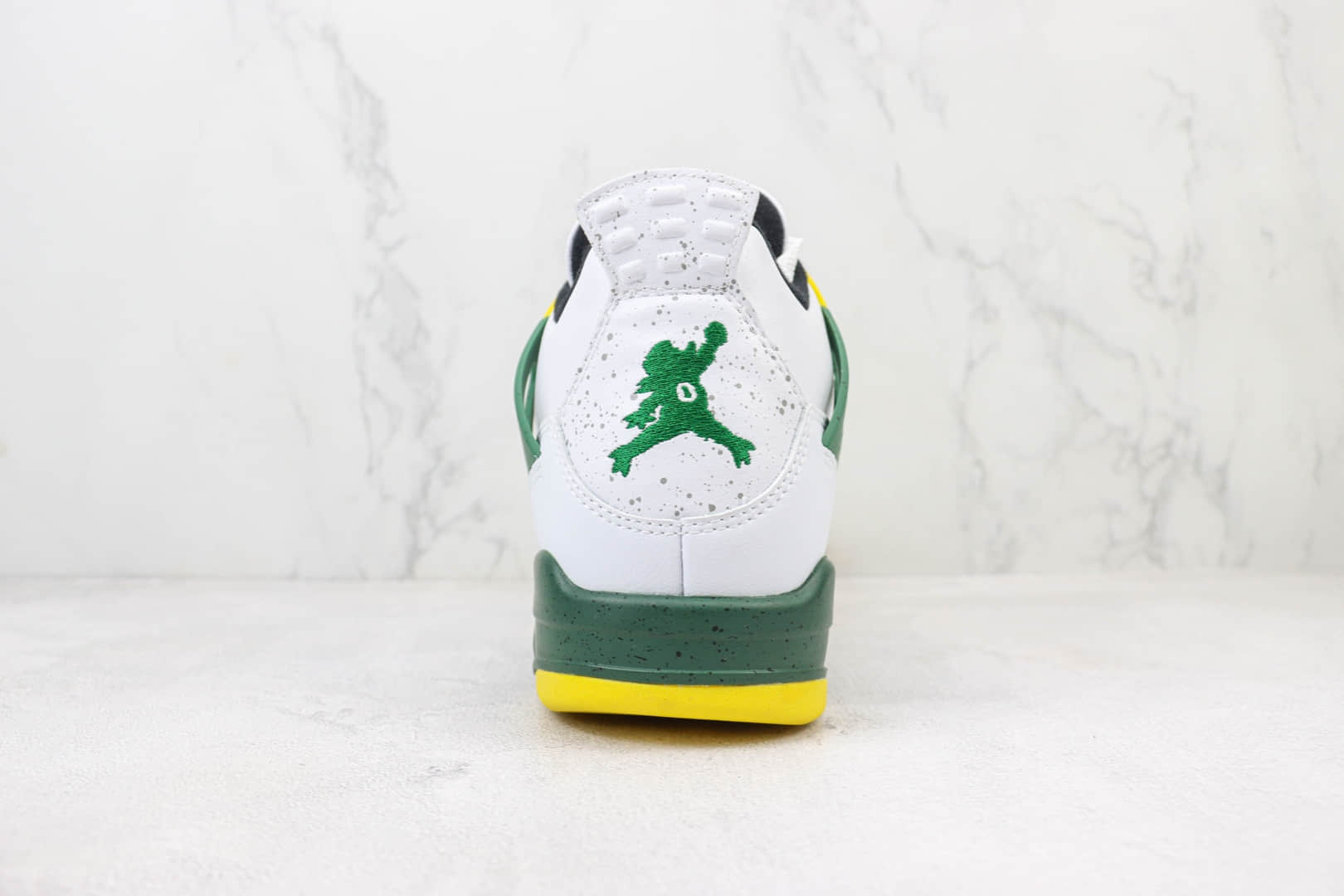 乔丹Air Jordan 4 Retro “Oregon Ducks Pit Crew”纯原版本俄勒冈大学AJ4大O白黄绿篮球鞋 莆田AJ货源 货号:311-377503