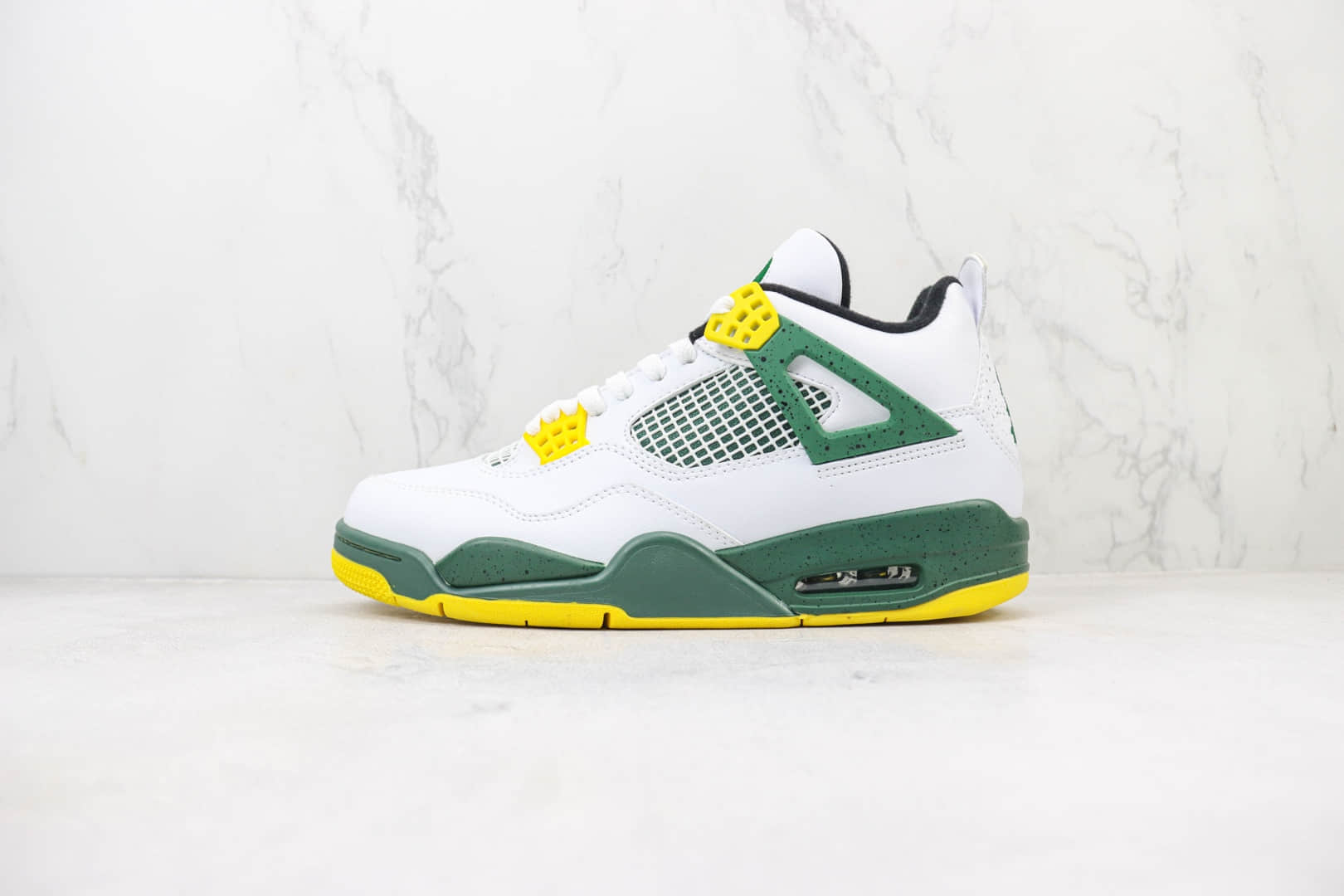 乔丹Air Jordan 4 Retro “Oregon Ducks Pit Crew”纯原版本俄勒冈大学AJ4大O白黄绿篮球鞋 莆田AJ货源 货号:311-377503