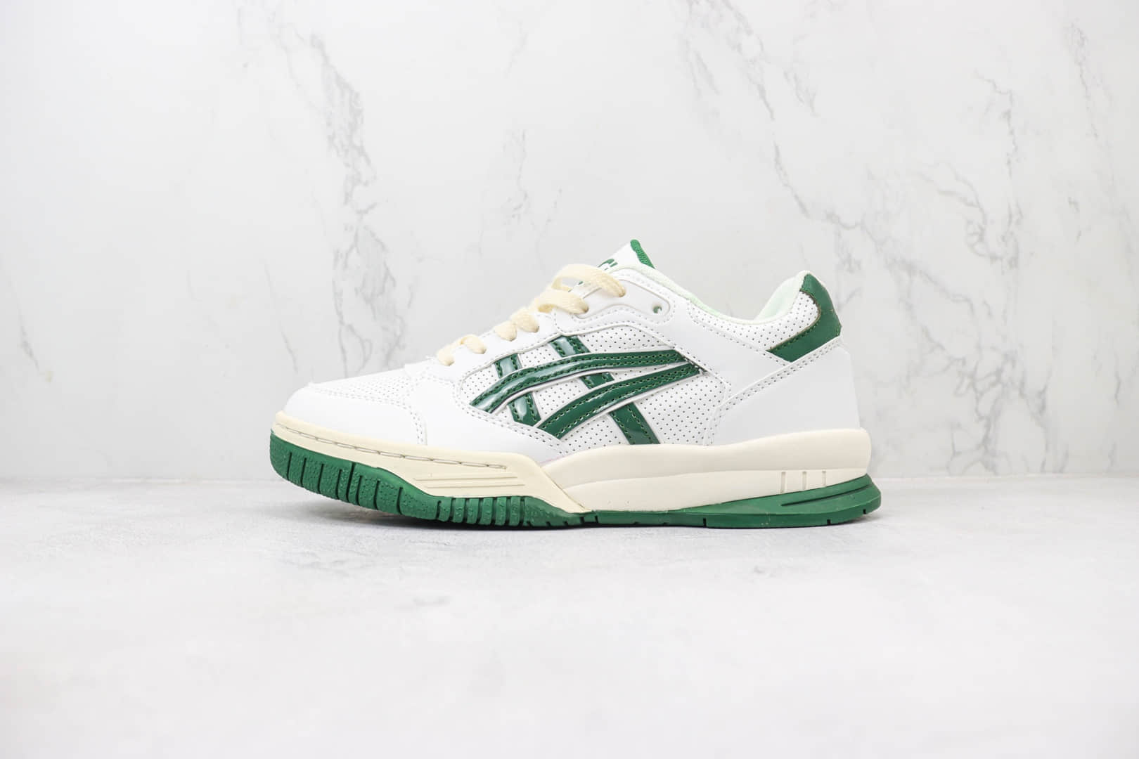 亚瑟士Asics Gel-Spotlyte Low纯原版本莱特系列白绿复古篮球鞋 莆田复刻鞋货源 货号:1203A397-102