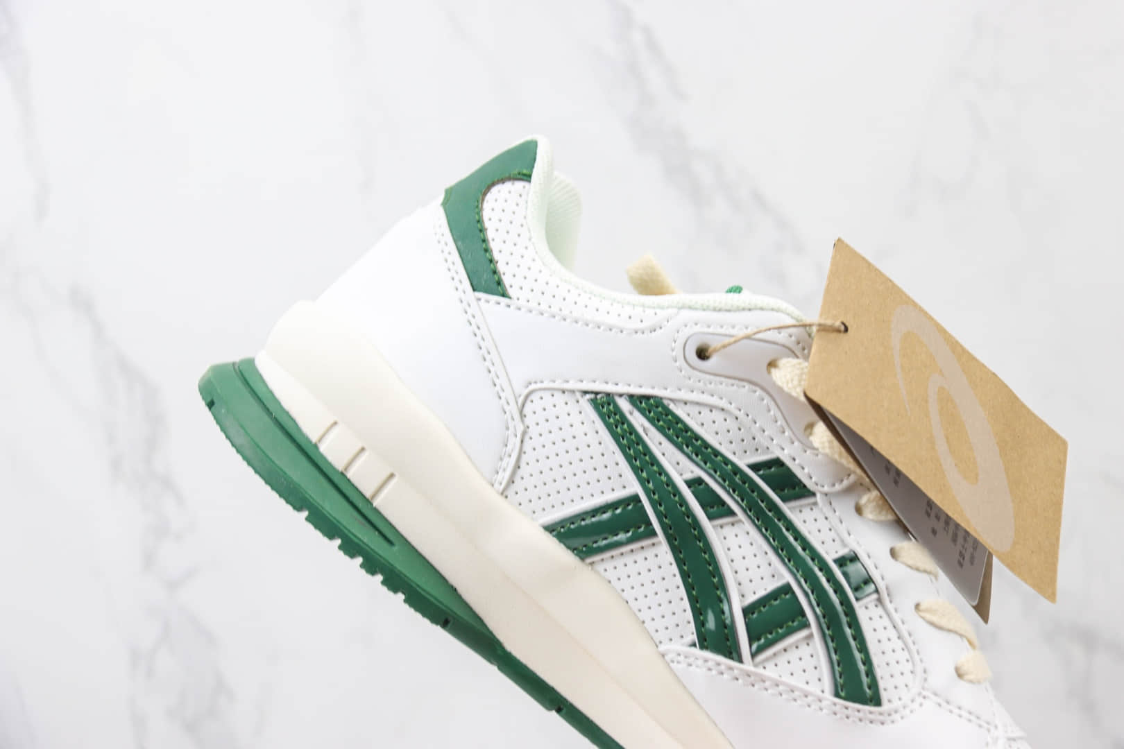 亚瑟士Asics Gel-Spotlyte Low纯原版本莱特系列白绿复古篮球鞋 莆田复刻鞋货源 货号:1203A397-102