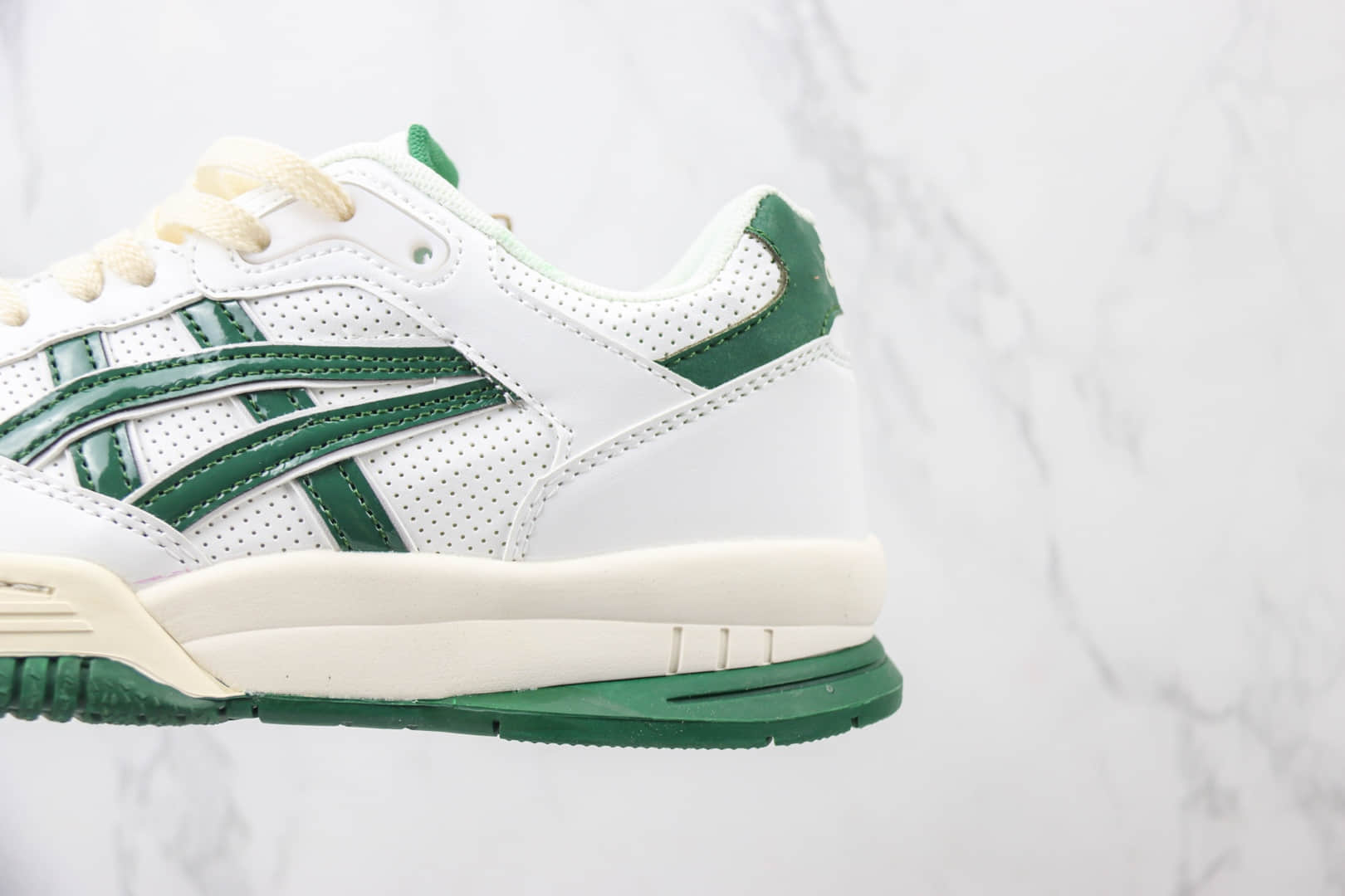 亚瑟士Asics Gel-Spotlyte Low纯原版本莱特系列白绿复古篮球鞋 莆田复刻鞋货源 货号:1203A397-102