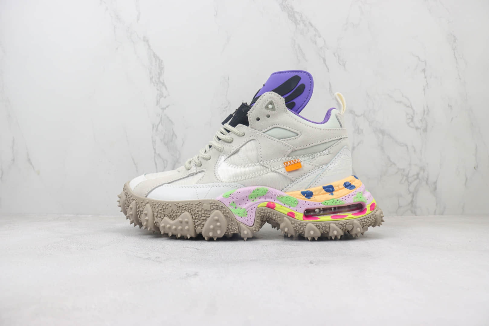 耐克Nike Air Terra Forma x Off-White纯原版本OW联名灰白户外登山鞋 莆田耐克代理 货号:DQ1615-100