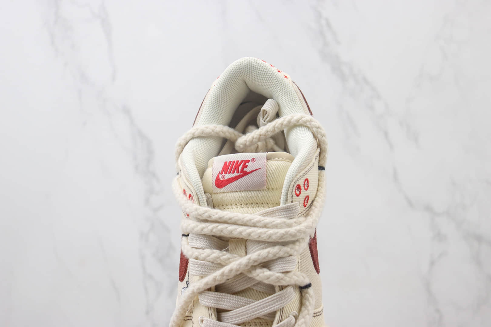 耐克Nike Dunk Low纯原版本低帮Dunk天使刺子绣帆布解构板鞋 莆田耐克代理 货号:DV0834-100