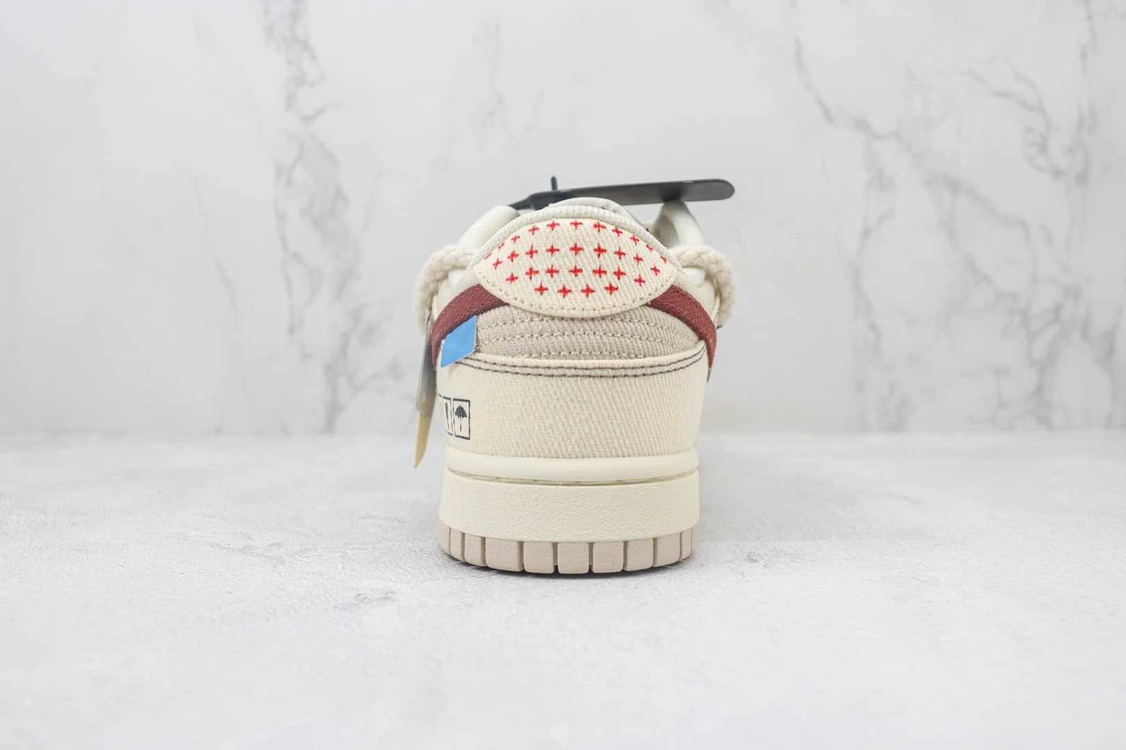 耐克Nike Dunk Low纯原版本低帮Dunk天使刺子绣帆布解构板鞋 莆田耐克代理 货号:DV0834-100