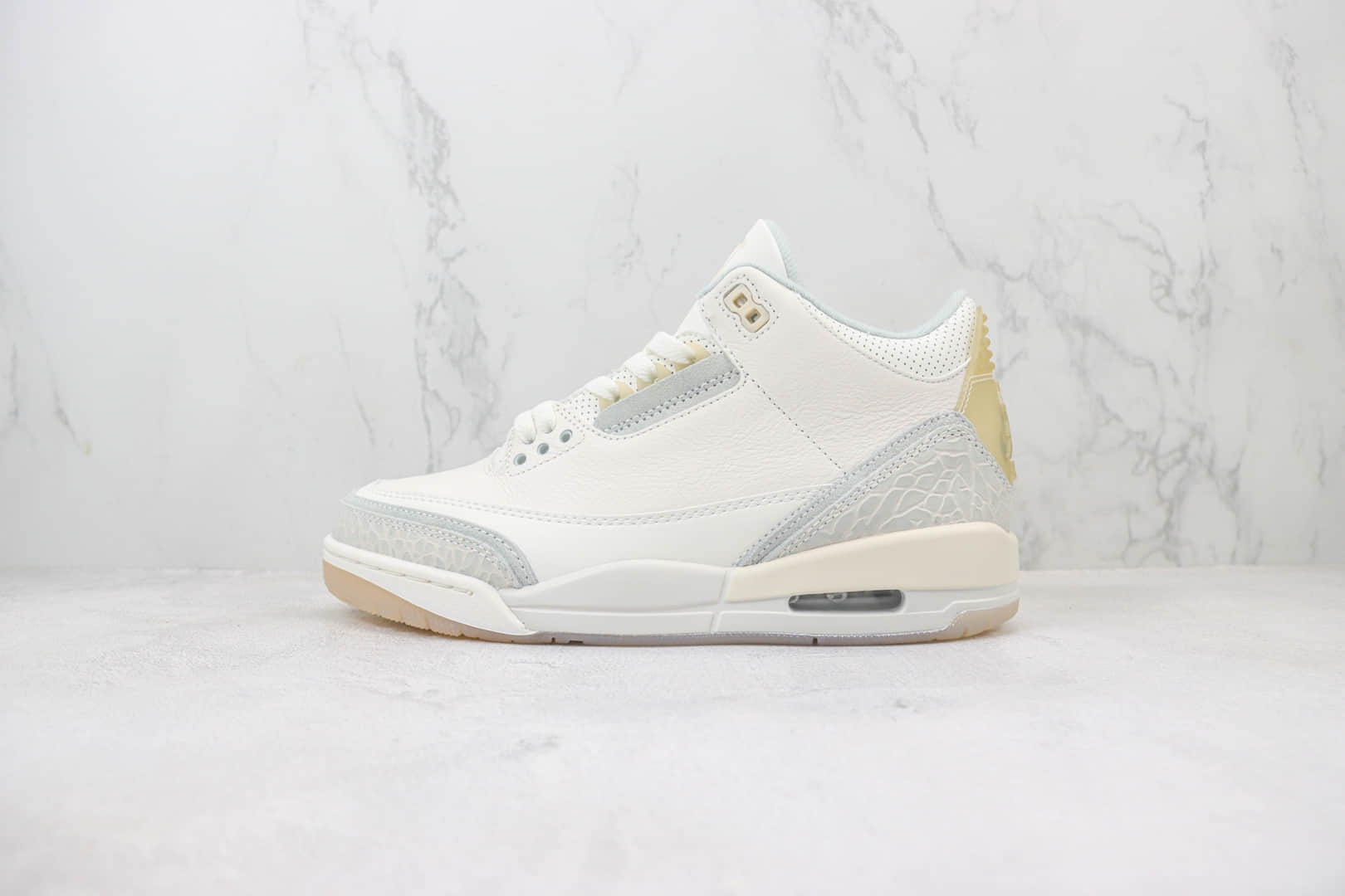 乔丹Air Jordan 3纯原版本AJ3象牙白篮球鞋 莆田复刻鞋货源 (ID:101713) - 图片1