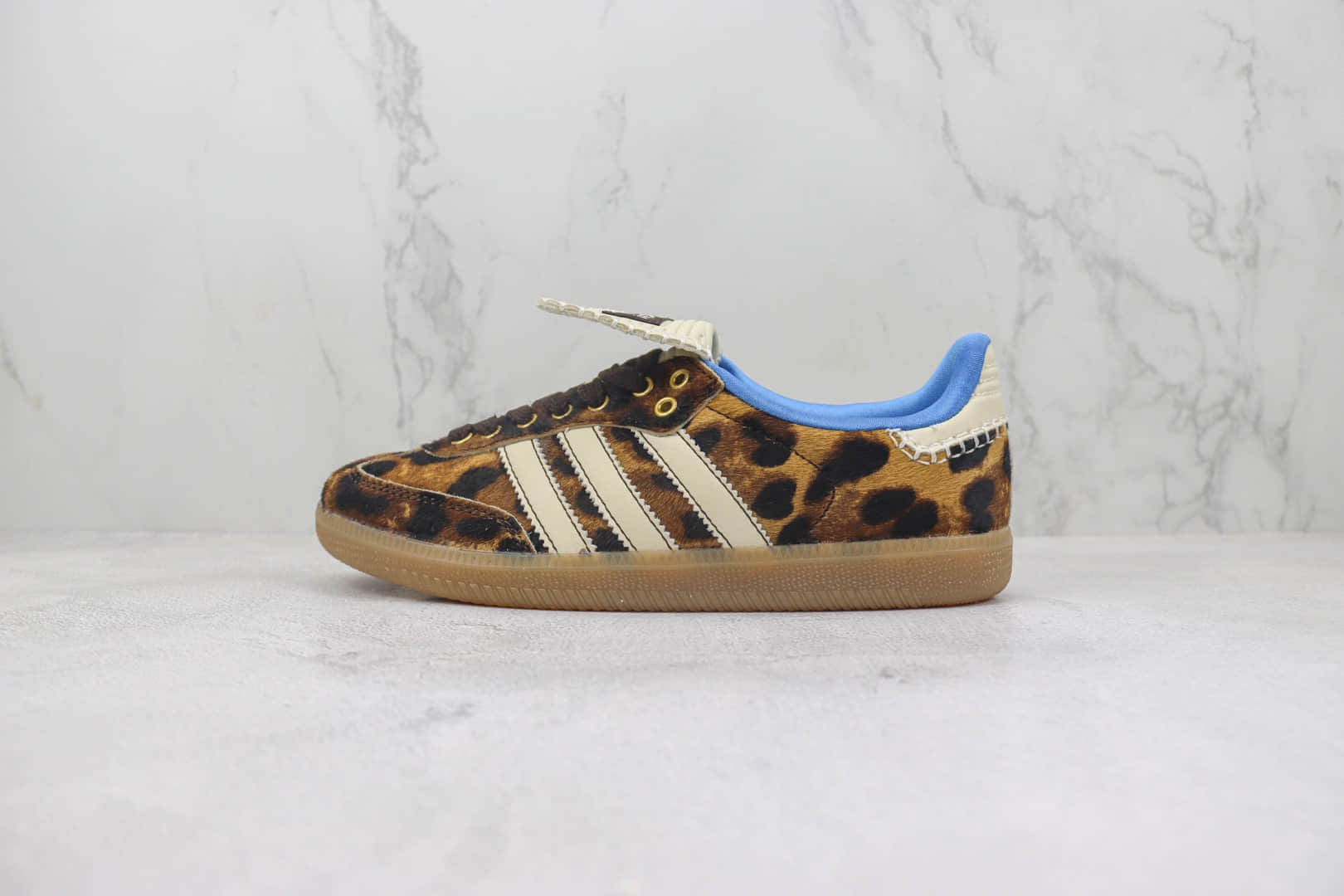 阿迪达斯Wales Bonner x adidas Originals Samba Pony Tonal纯原版本三叶草桑巴马毛豹纹德训鞋 莆田阿迪达斯货源 (ID:101754) - 图片1
