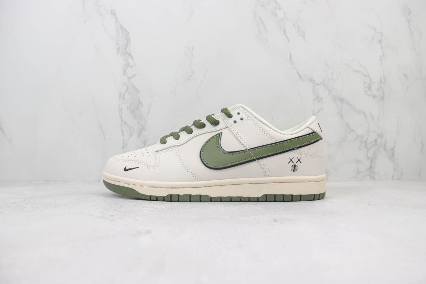 耐克Nike SB Dunk Low纯原版本低帮SB Dunk灰白绿板鞋 莆田耐克代理 货号:DD1391-121