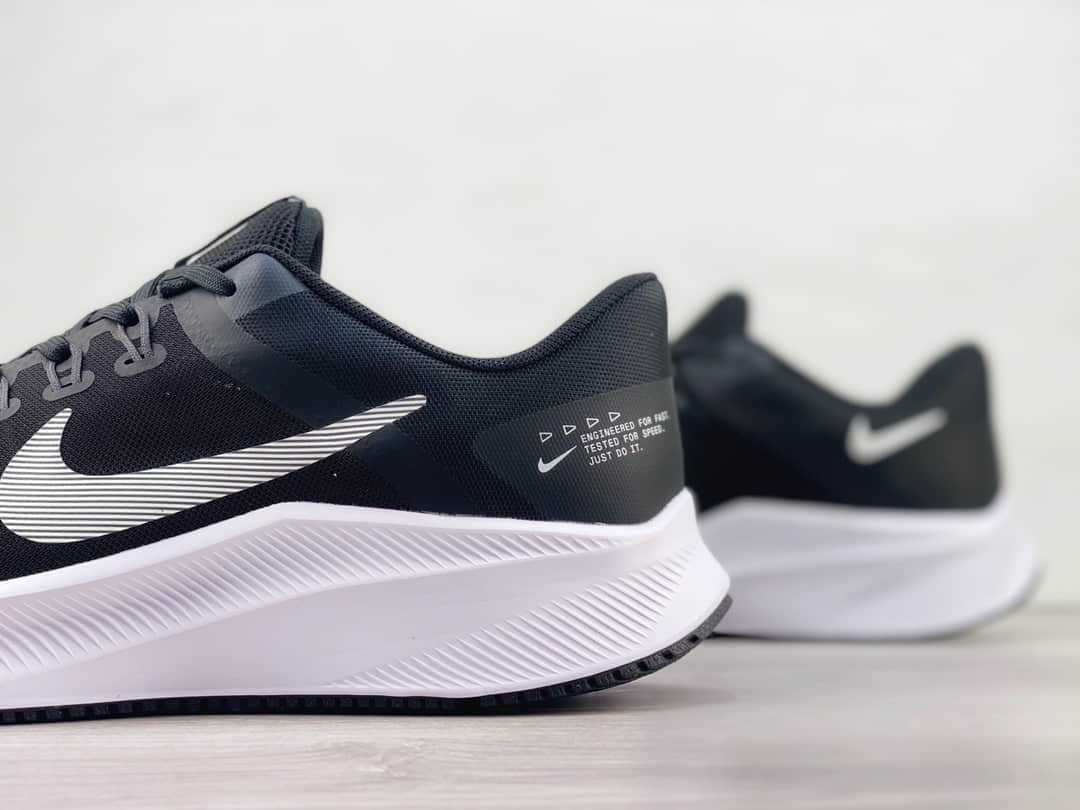 耐克Nike Zoom Quest 4纯原版本极致4代黑色网面透气跑鞋 莆田耐克货源 货号:DA1105-006