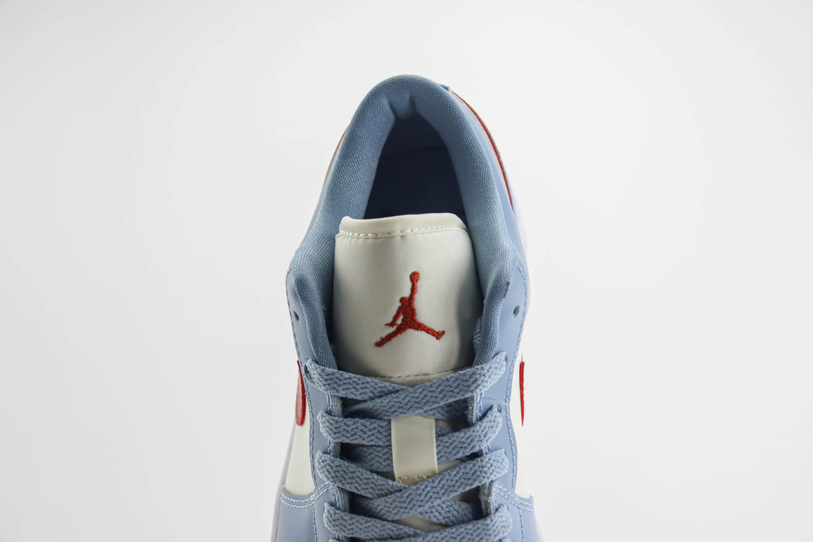 乔丹Air Jordan 1 Low纯原版本低帮AJ1浅蓝白沙丘红色板鞋篮球鞋 莆田AJ货源 货号:DC0774-164