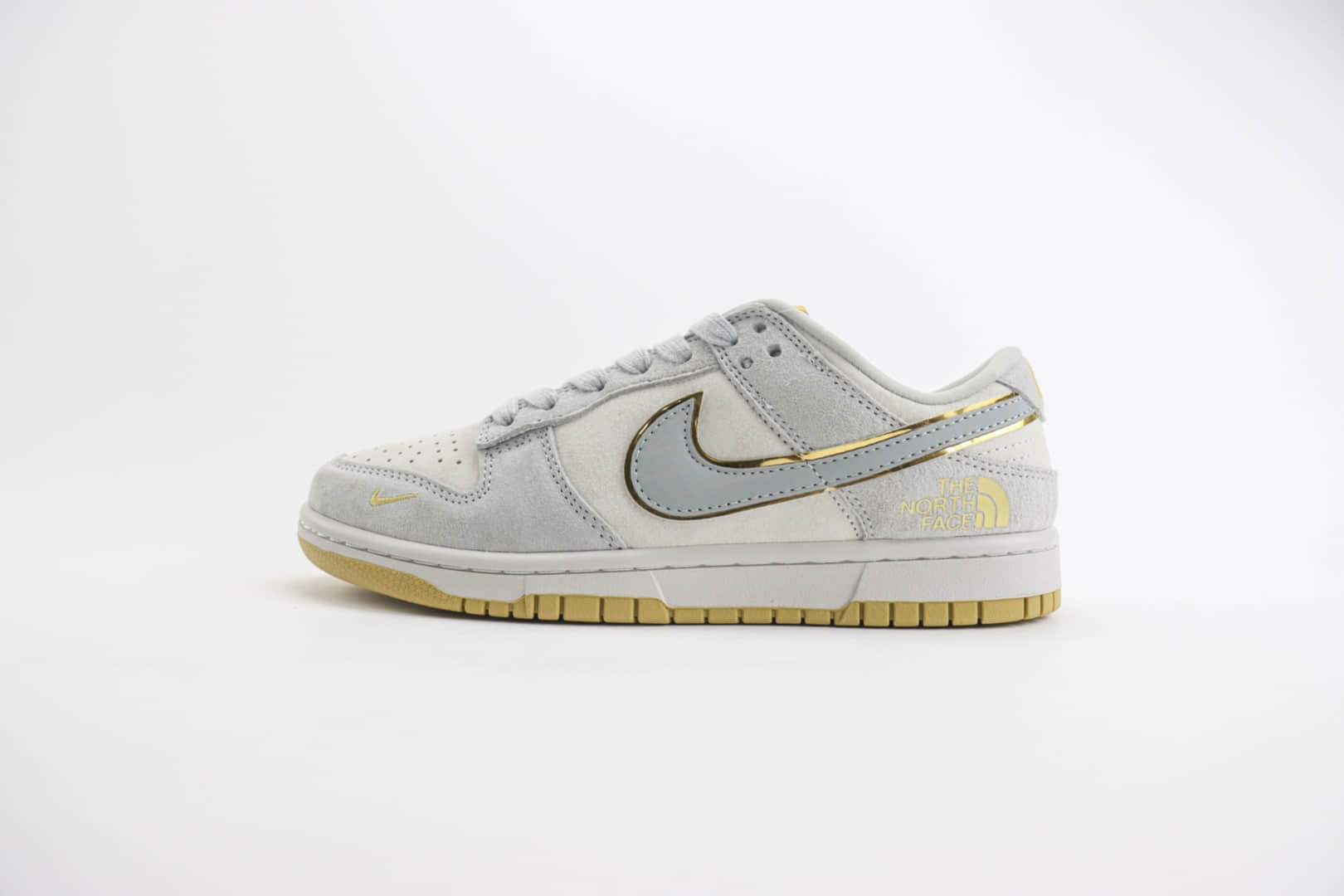 耐克The North Face x CDG x Nike Dunk Low纯原版本北面CDG联名Dunk浅灰兰板鞋 莆田耐克货源 货号:DQ1098-337