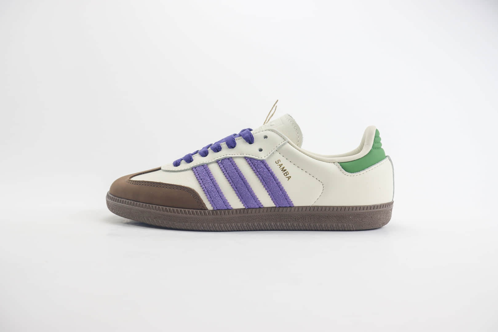 阿迪达斯adidas originals Samba OG纯原版本三叶草桑巴白紫绿德训鞋 莆田阿迪达斯货源 (ID:102666) - 图片1