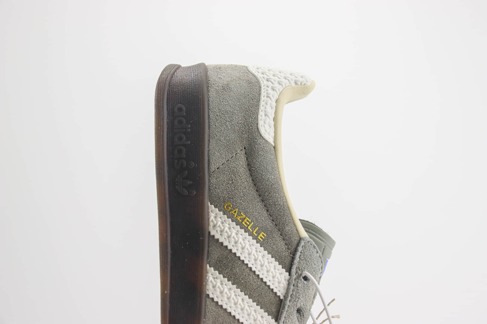 阿迪达斯adidas originals Gazelle Indoor纯原版本三叶草桑巴深灰色板鞋 莆田阿迪达斯工厂 货号:IF1807