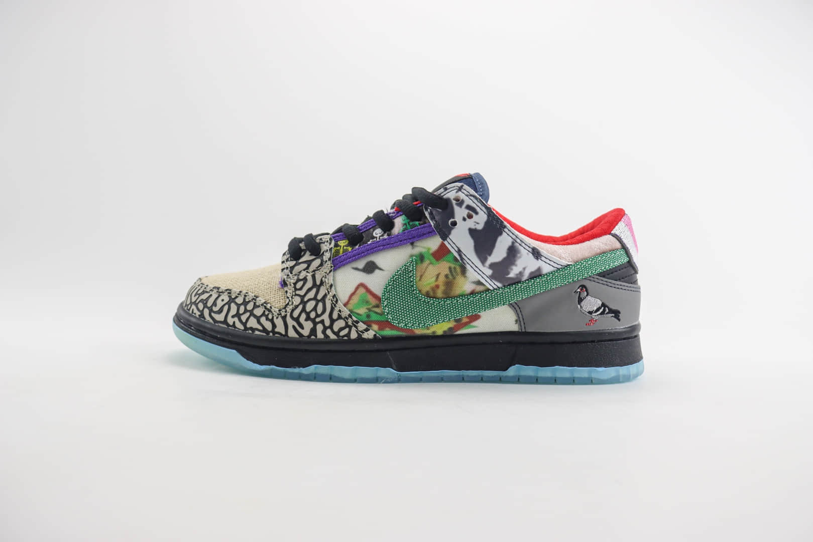耐克Nike SB Dunk Low纯原版本低帮SB Dunk彩色拼接鸳鸯爆裂纹鸽子板鞋 莆田耐克工厂 (ID:103063) - 图片1