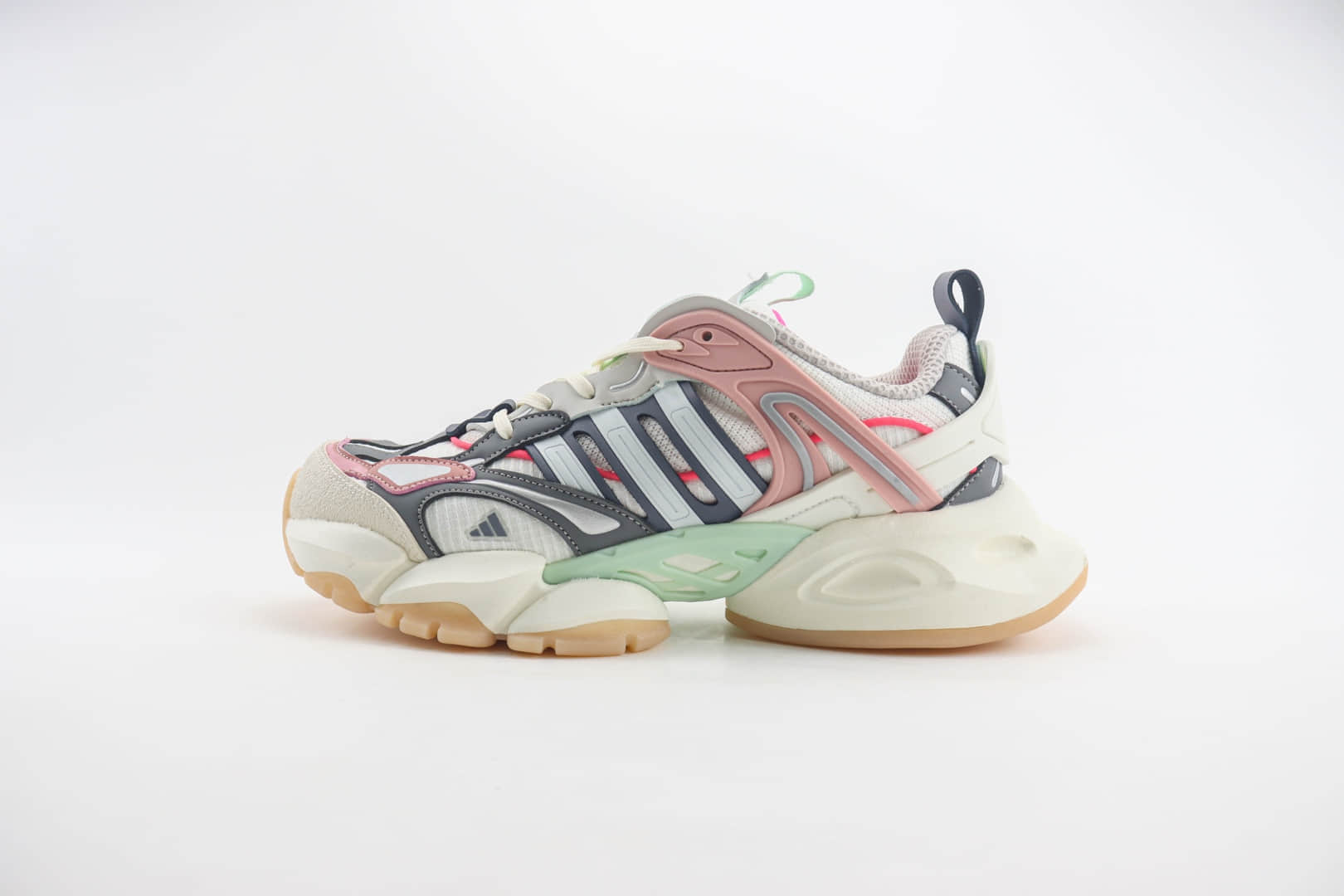 阿迪达斯adidas Vento XLG Runner Deluxe纯原版本跑步者白灰粉厚底老爹鞋 莆田复刻鞋货源 货号:IH7797