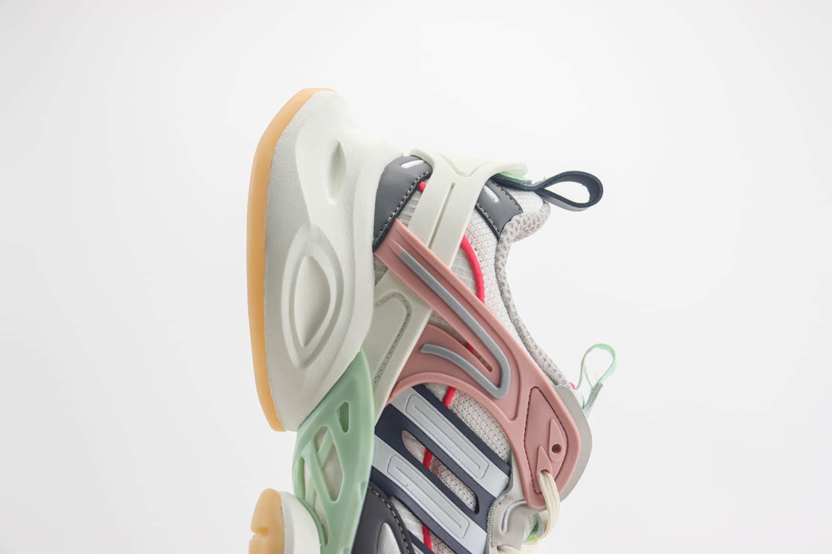 阿迪达斯adidas Vento XLG Runner Deluxe纯原版本跑步者白灰粉厚底老爹鞋 莆田复刻鞋货源 货号:IH7797