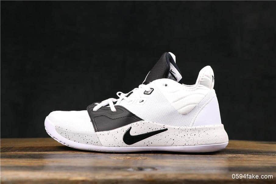 耐克Nike PG3 EP保罗三代公司级黑白斑点实战篮球鞋原鞋开模原标原盒 (ID:10332) - 图片1