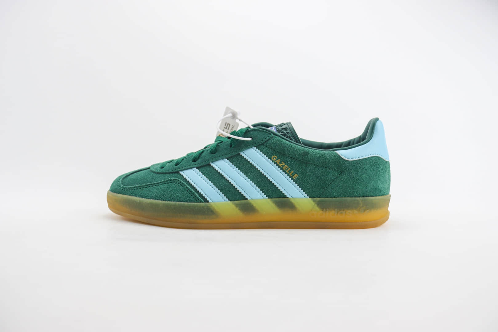 阿迪达斯adidas Original Gazelle Indoor Trainers纯原版本绿色生胶德训鞋 莆田阿迪达斯货源 货号:IG9979