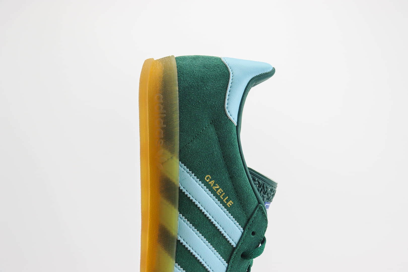 阿迪达斯adidas Original Gazelle Indoor Trainers纯原版本绿色生胶德训鞋 莆田阿迪达斯货源 货号:IG9979