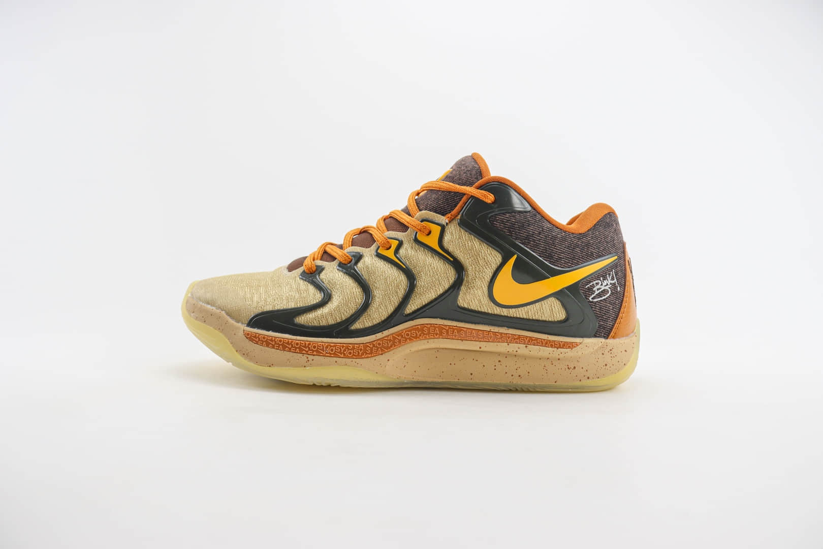 耐克Nike KD 17 EP纯原版本杜兰特17代黑棕橙色实战篮球鞋 莆田耐克货源 (ID:103448) - 图片1