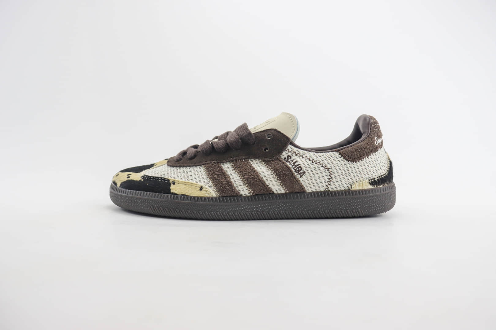 阿迪达斯Notitle x adidas Originals Samba纯原版本米棕色奶牛纹复古桑巴板鞋 莆田阿迪达斯工厂 (ID:103854) - 图片1