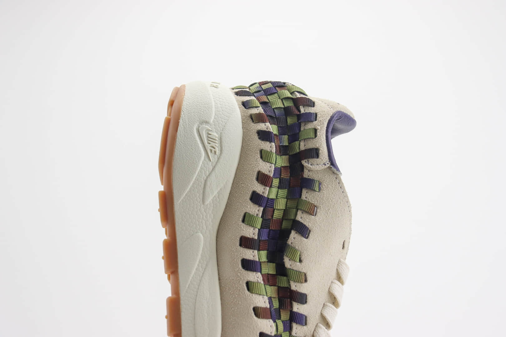 耐克Nike Air Footscape Woven纯原版本米黑绿不对称编织华夫鞋 莆田耐克货源 货号:FV3615-191