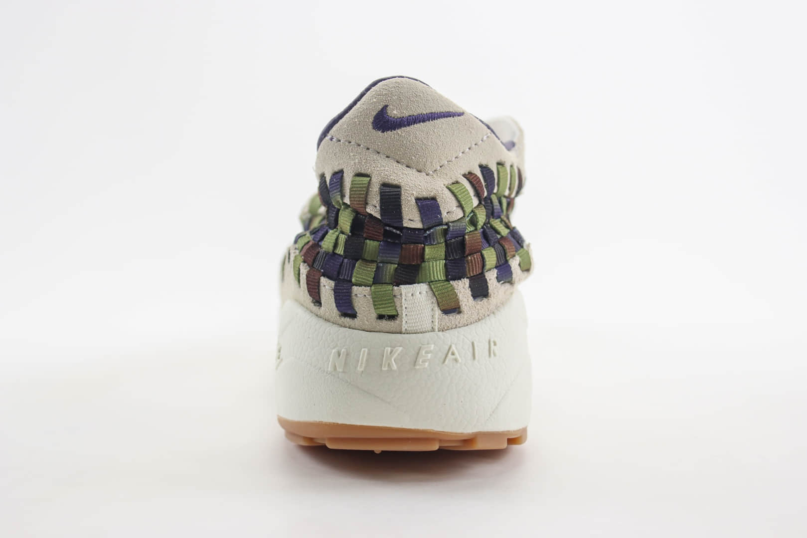 耐克Nike Air Footscape Woven纯原版本米黑绿不对称编织华夫鞋 莆田耐克货源 货号:FV3615-191