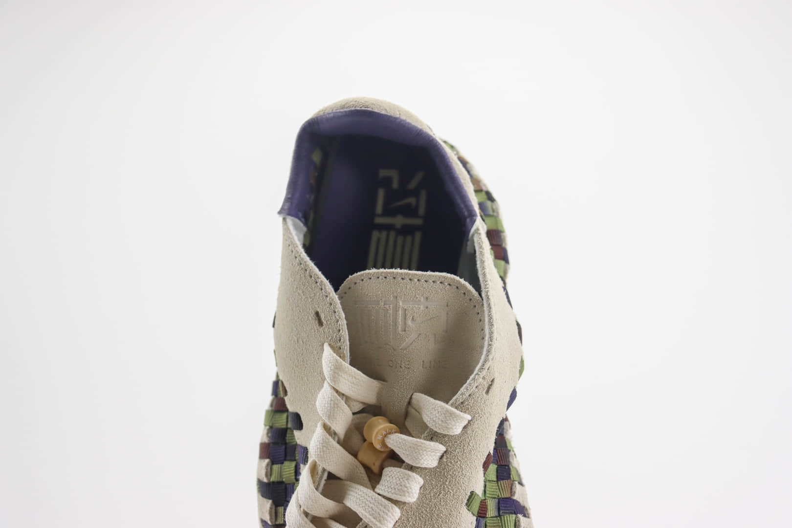 耐克Nike Air Footscape Woven纯原版本米黑绿不对称编织华夫鞋 莆田耐克货源 货号:FV3615-191