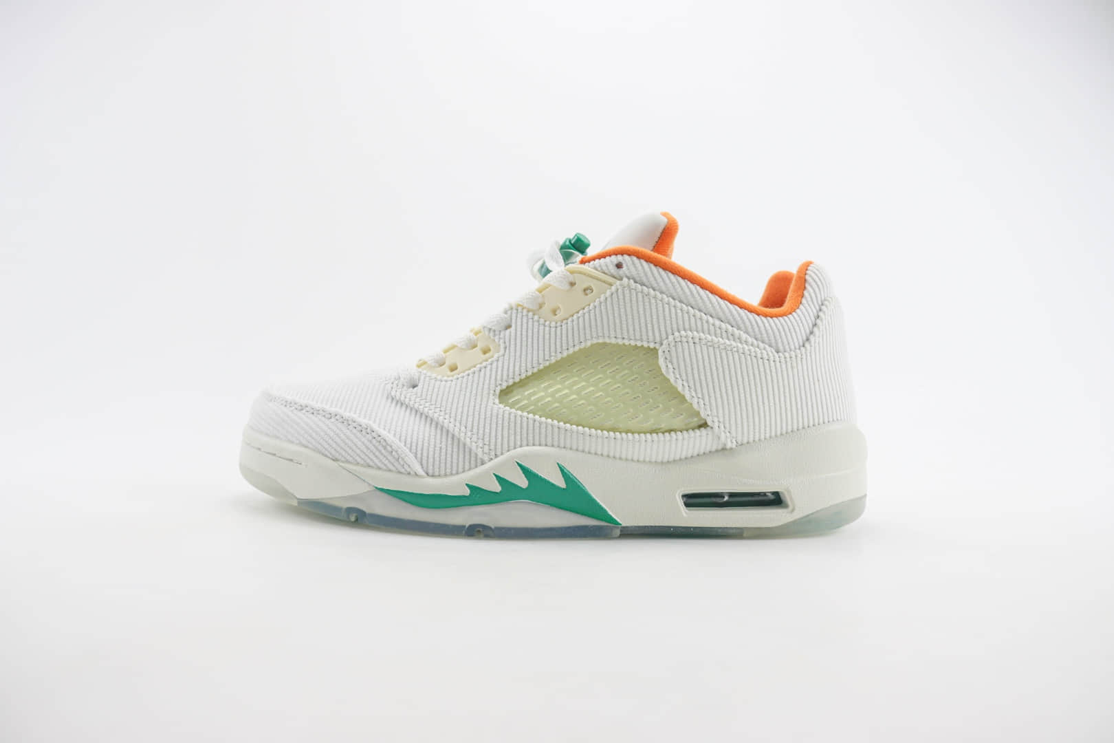 乔丹Air Jordan 5 Retro Low纯原版本低帮AJ5慈善系列白绿灯芯绒篮球鞋 莆田AJ货源 (ID:104175) - 图片1
