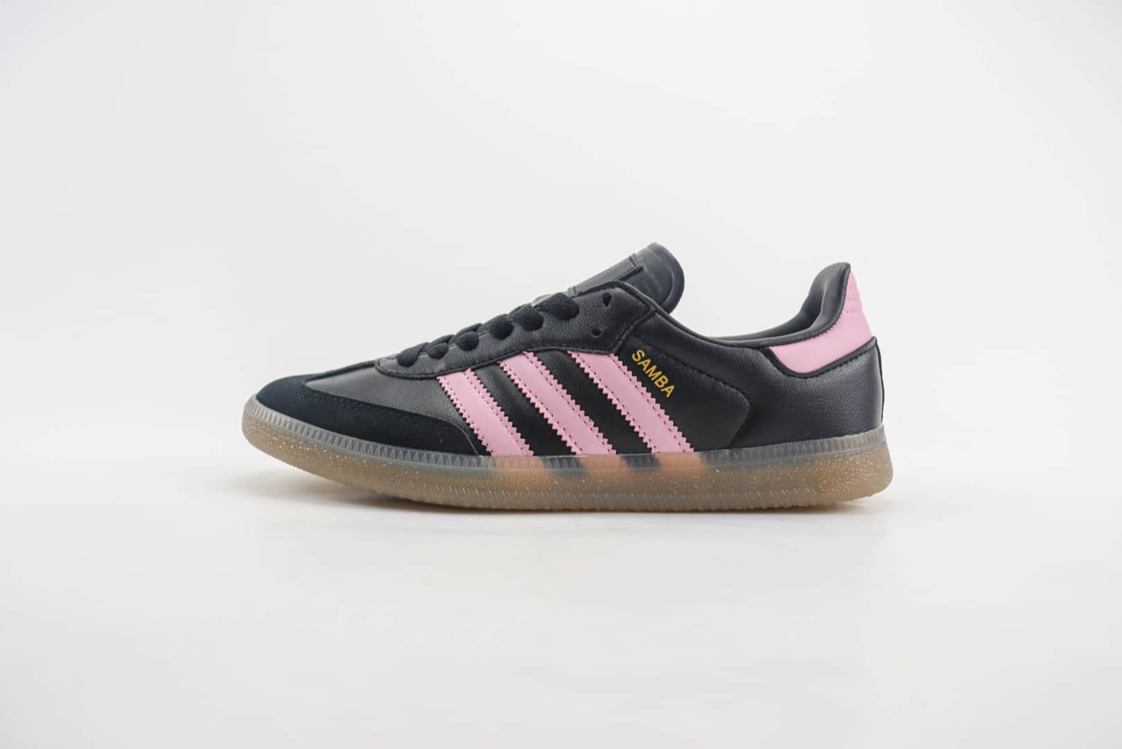 阿迪达斯adidas originals Samba纯原版本三叶草桑巴黑粉色板鞋 莆田阿迪达斯货源 货号:IH8157