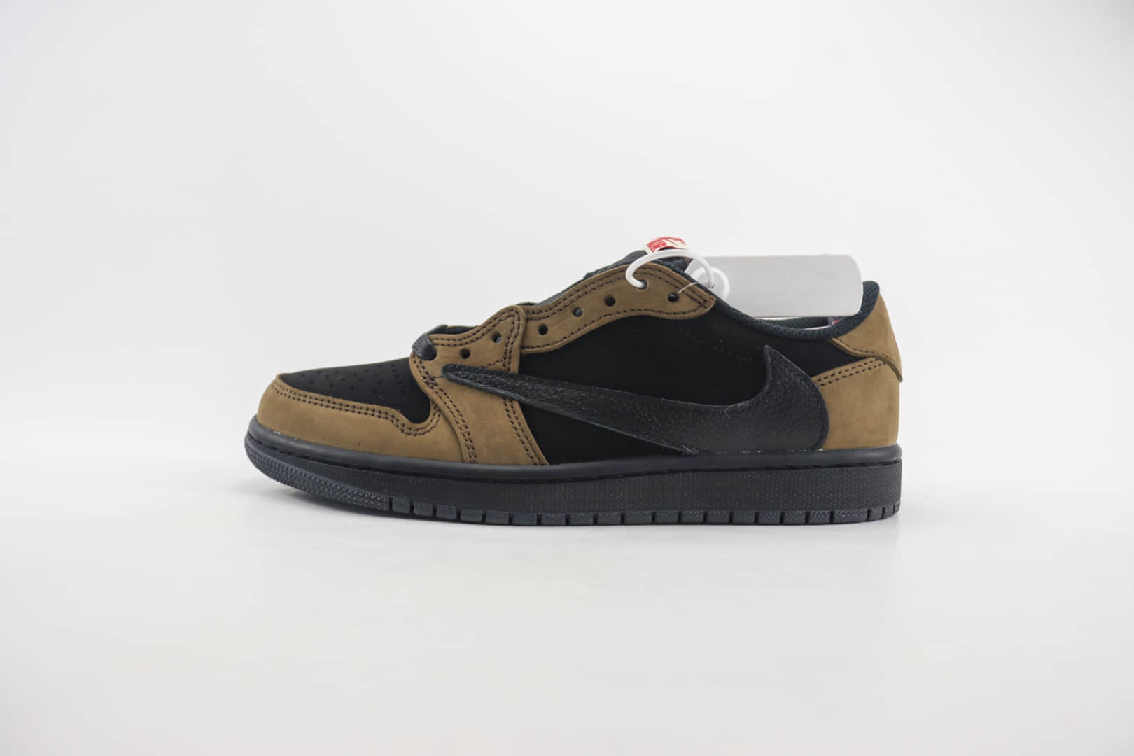 乔丹Travis Scott x Air Jordan 1 Low纯原版本低帮AJ1联名TS黑棕倒钩板鞋 莆田AJ货源 货号:DM7866-202