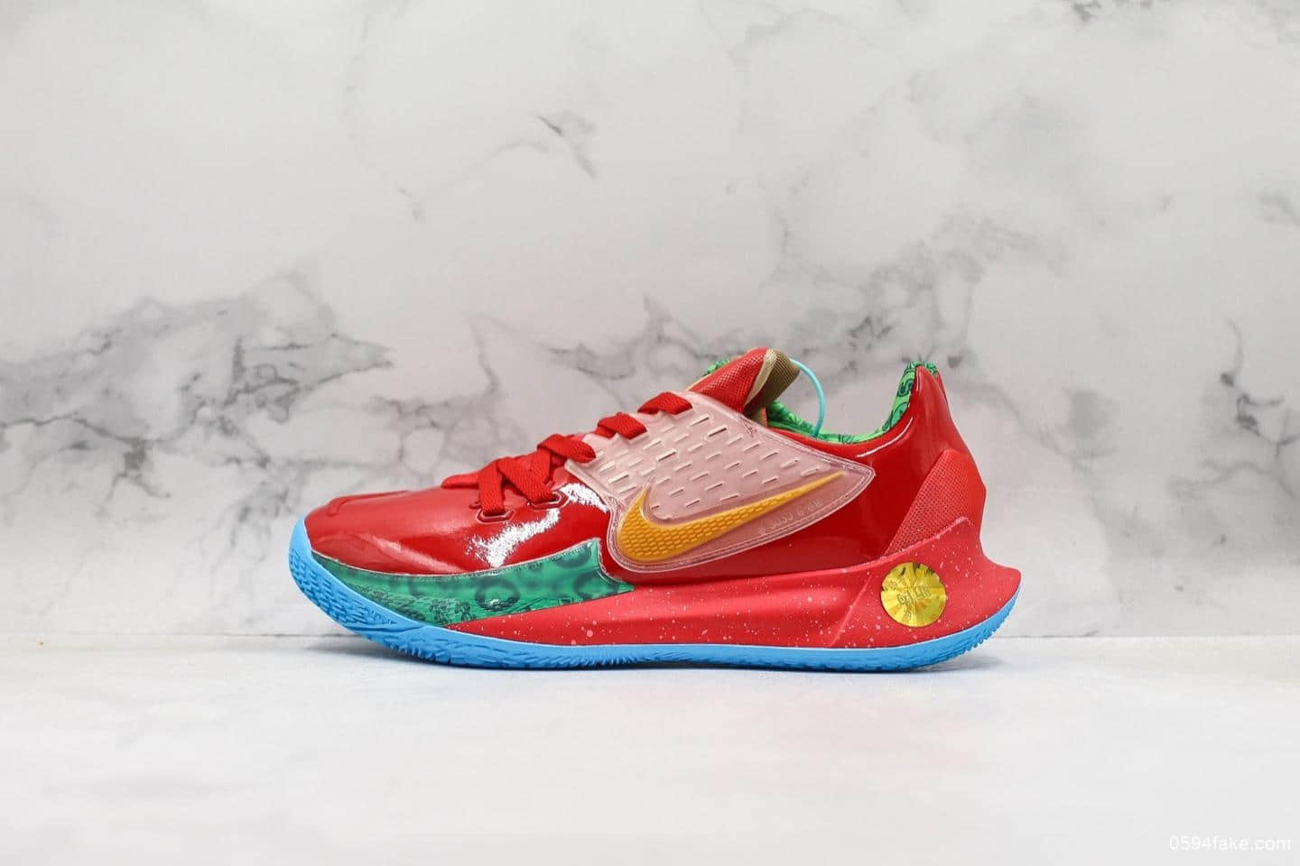 耐克SpongBob Squarepants x Nike Kyrie Low 2 Mr Krabs公司级版本欧文2代蟹老板痞老板红海绵宝宝主题系列实战篮球鞋 货号:CJ6953-600