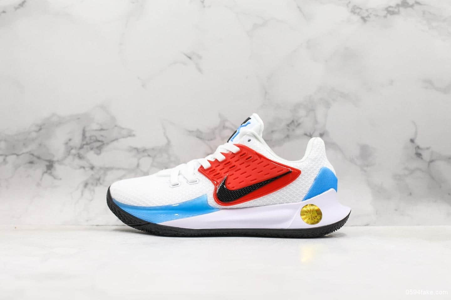 耐克Nike Kyrie Low 2公司级版本欧文2白色透气织物鞋身搭配鞋侧支撑片内置气垫实战篮球鞋 (ID:10457) - 图片1
