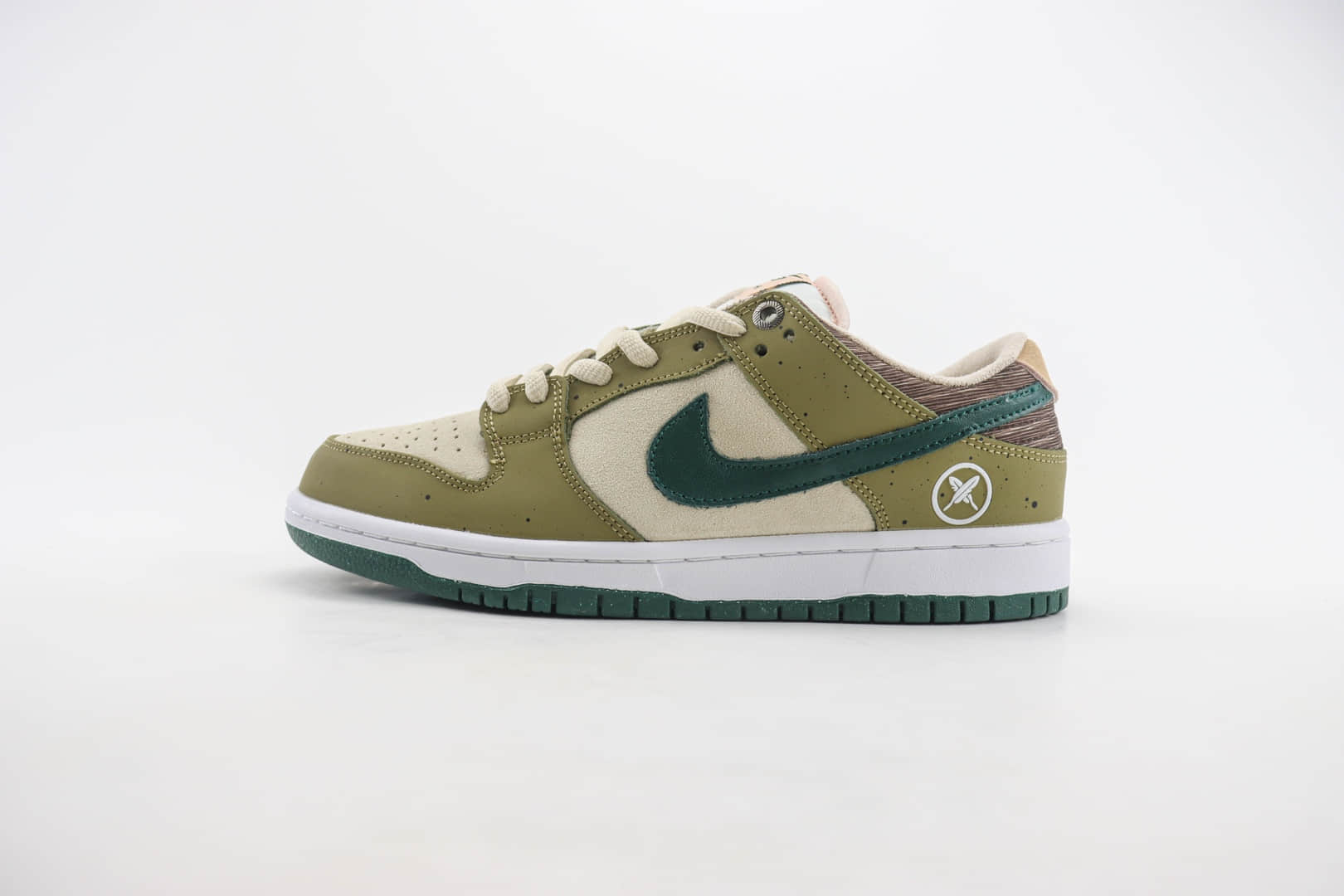 耐克Nike SB Dunk Low纯原版本低帮SB Dunk米绿羽毛滑板板鞋 莆田耐克工厂 (ID:104632) - 图片1