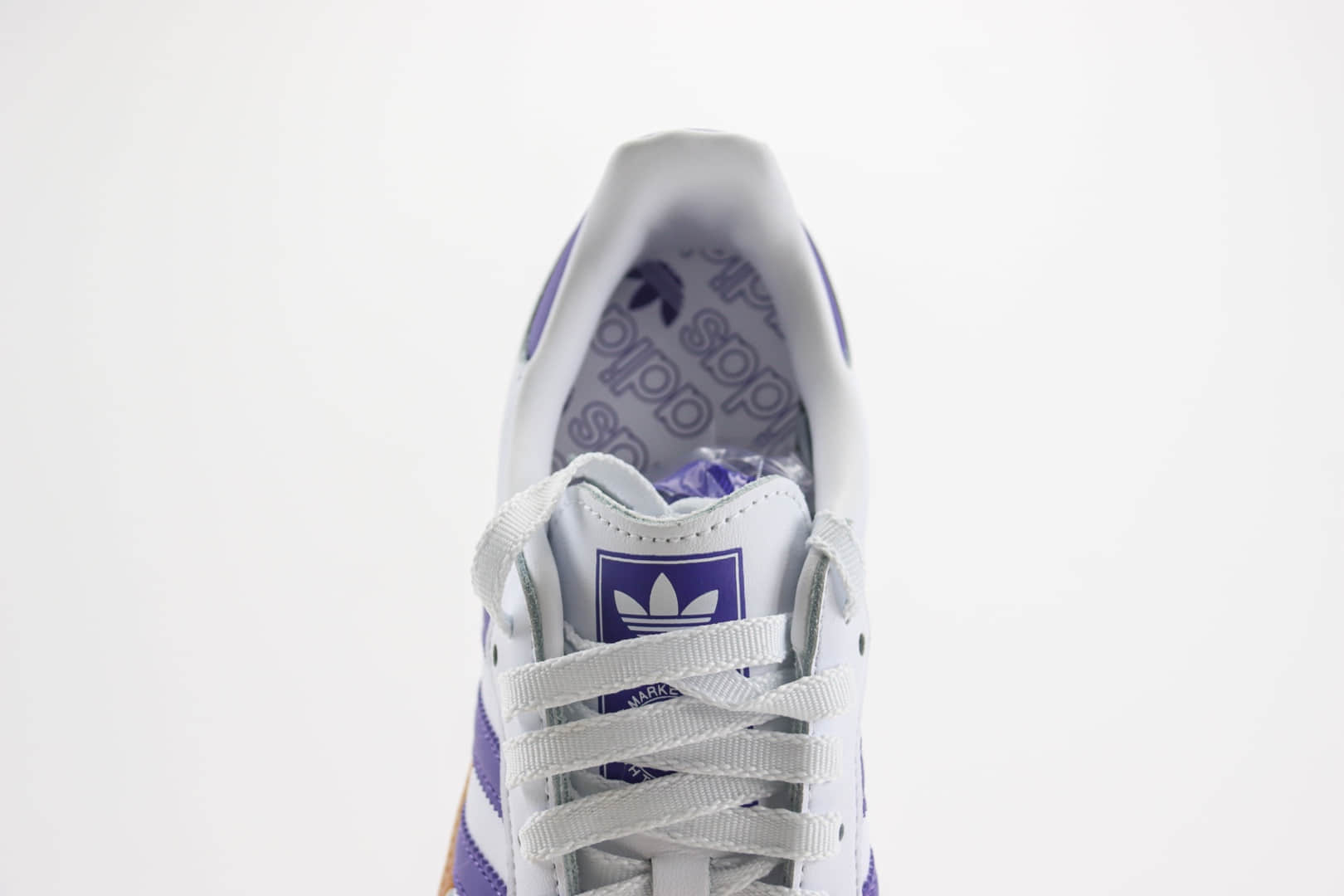 阿迪达斯adidas original Samba OG纯原版本桑巴白紫色德训鞋 莆田阿迪达斯货源 货号:IF6514
