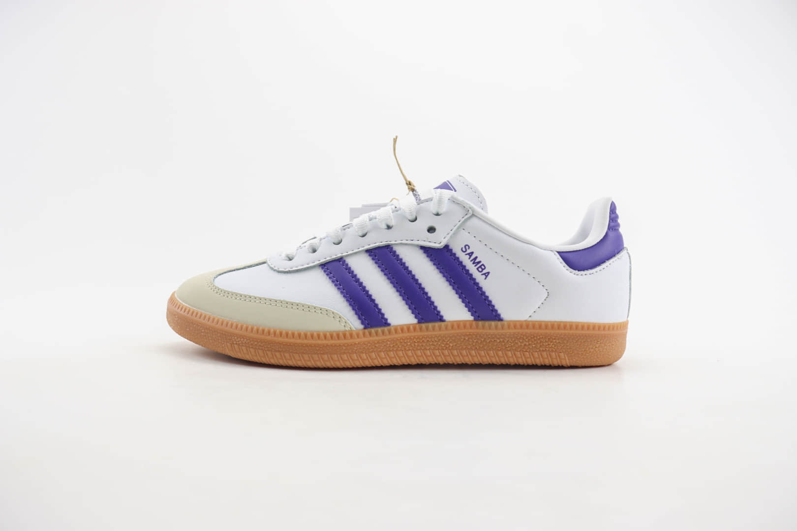阿迪达斯adidas original Samba OG纯原版本桑巴白紫色德训鞋 莆田阿迪达斯货源 货号:IF6514