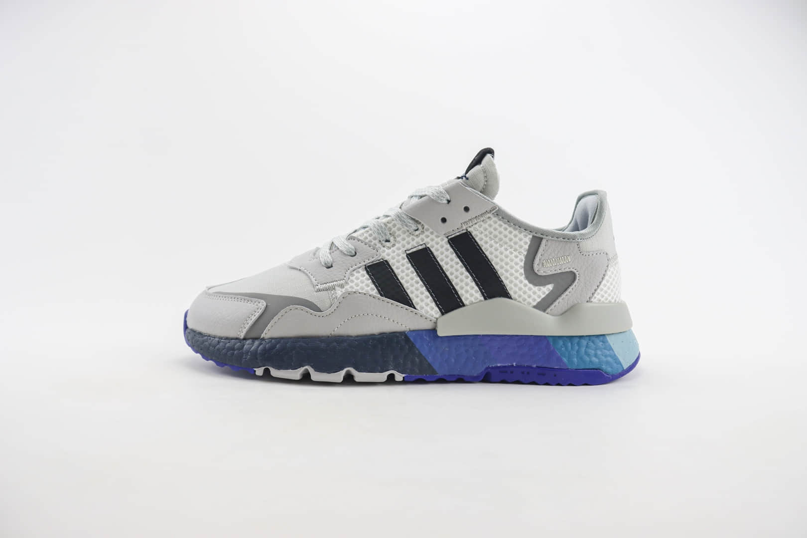 阿迪达斯adidas Nite Jogger纯原版本夜行者灰黑蓝复古跑鞋 莆田阿迪达斯批发 货号:H01716