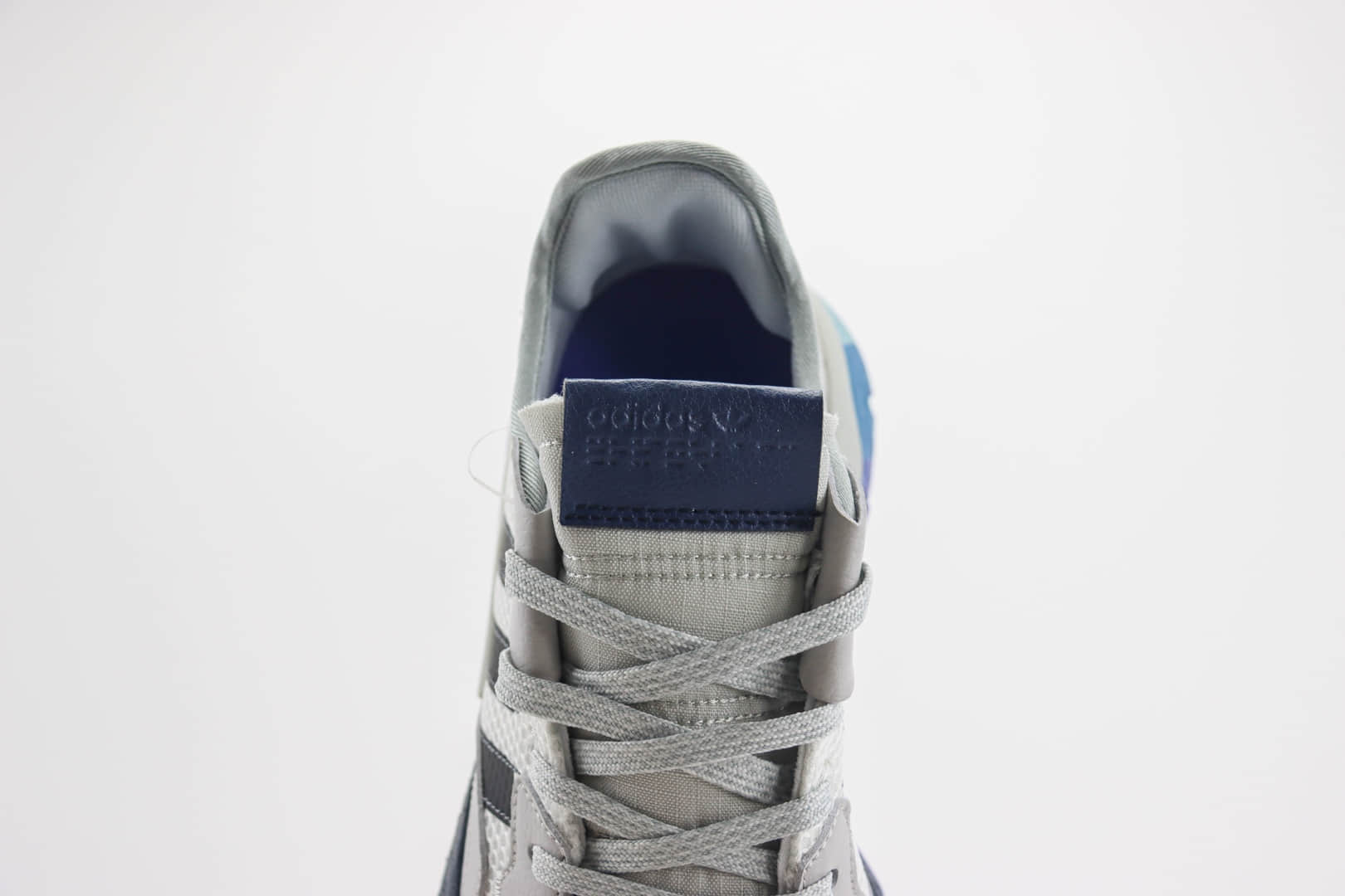 阿迪达斯adidas Nite Jogger纯原版本夜行者灰黑蓝复古跑鞋 莆田阿迪达斯批发 货号:H01716