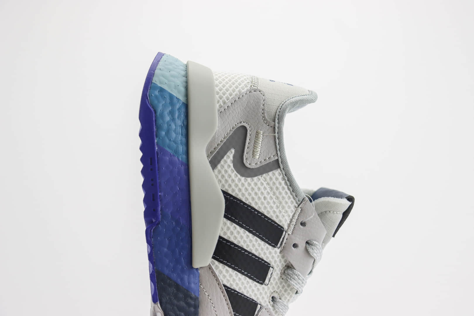 阿迪达斯adidas Nite Jogger纯原版本夜行者灰黑蓝复古跑鞋 莆田阿迪达斯批发 货号:H01716