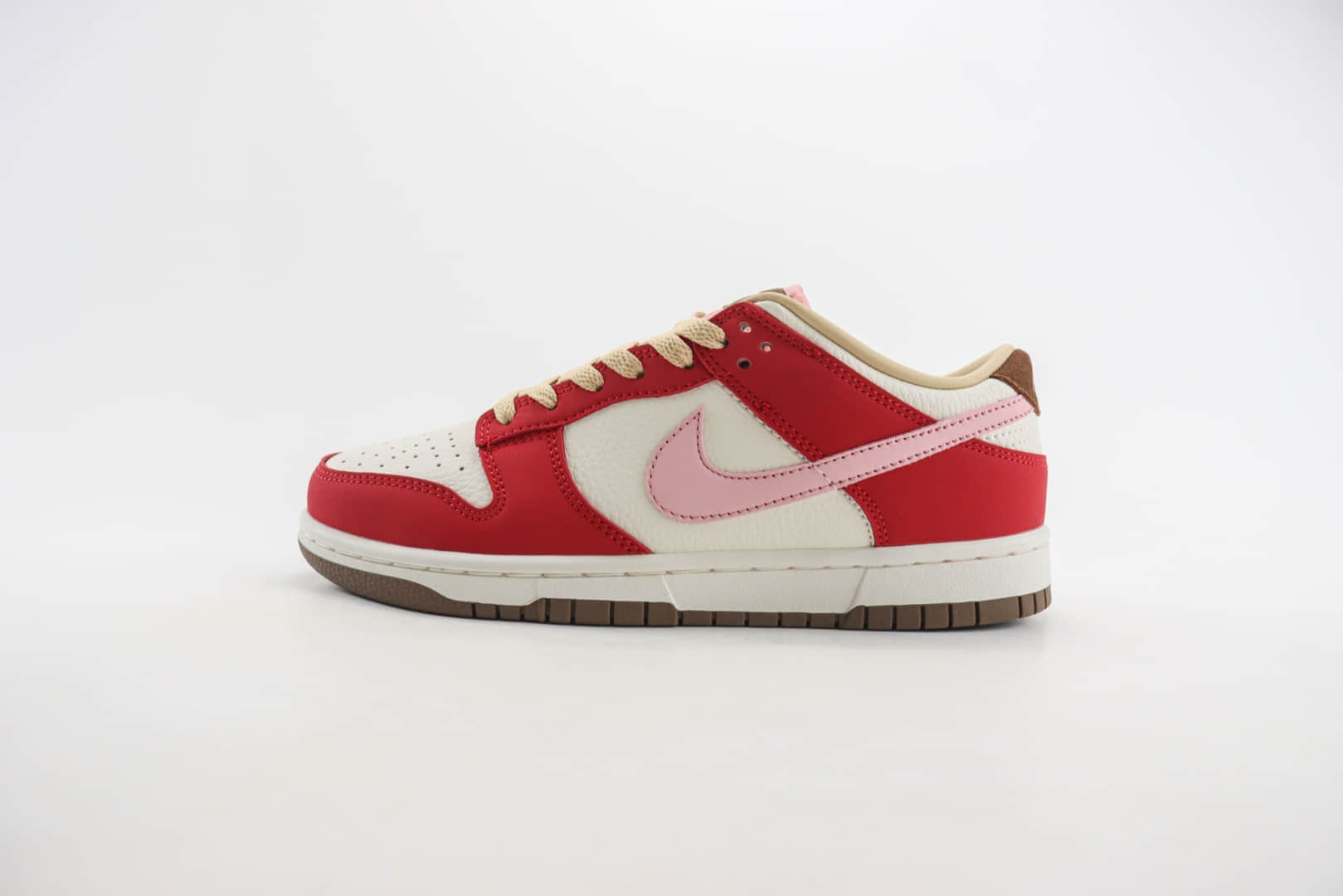 耐克Nike Dunk Low纯原版本低帮Dunk情人节白红粉板鞋 莆田复刻鞋工厂 (ID:105026) - 图片1
