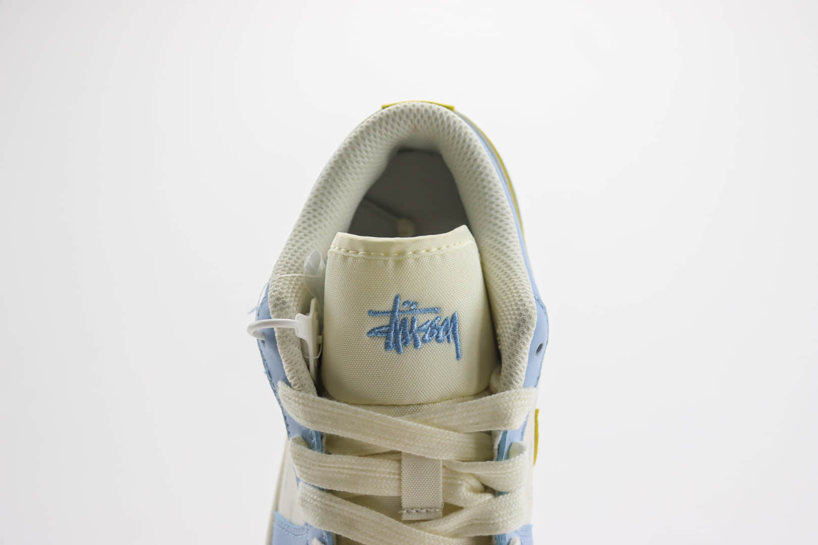 乔丹Stussy x Air Jordan 1 Low纯原版本斯图西AJ1联名白蓝黄板鞋 莆田AJ工厂 货号:WG8850-007