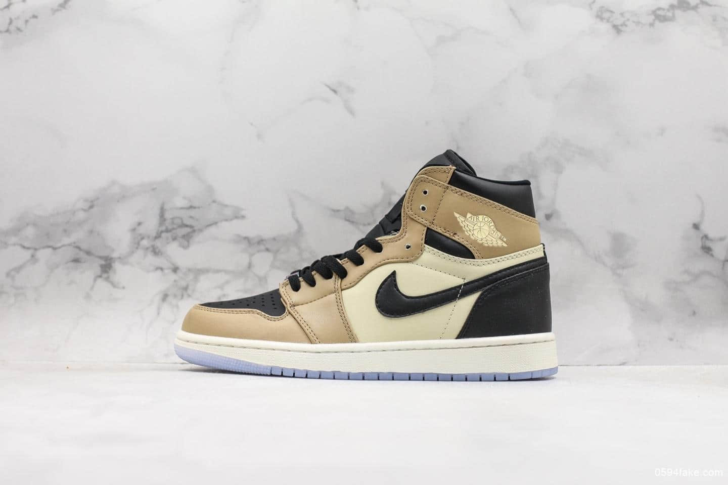 乔丹Air Jordan 1 Fossil公司级版本奶茶配色乔1高帮水晶第顶级复刻板鞋正确中底区别市面通货版本 (ID:10691) - 图片1
