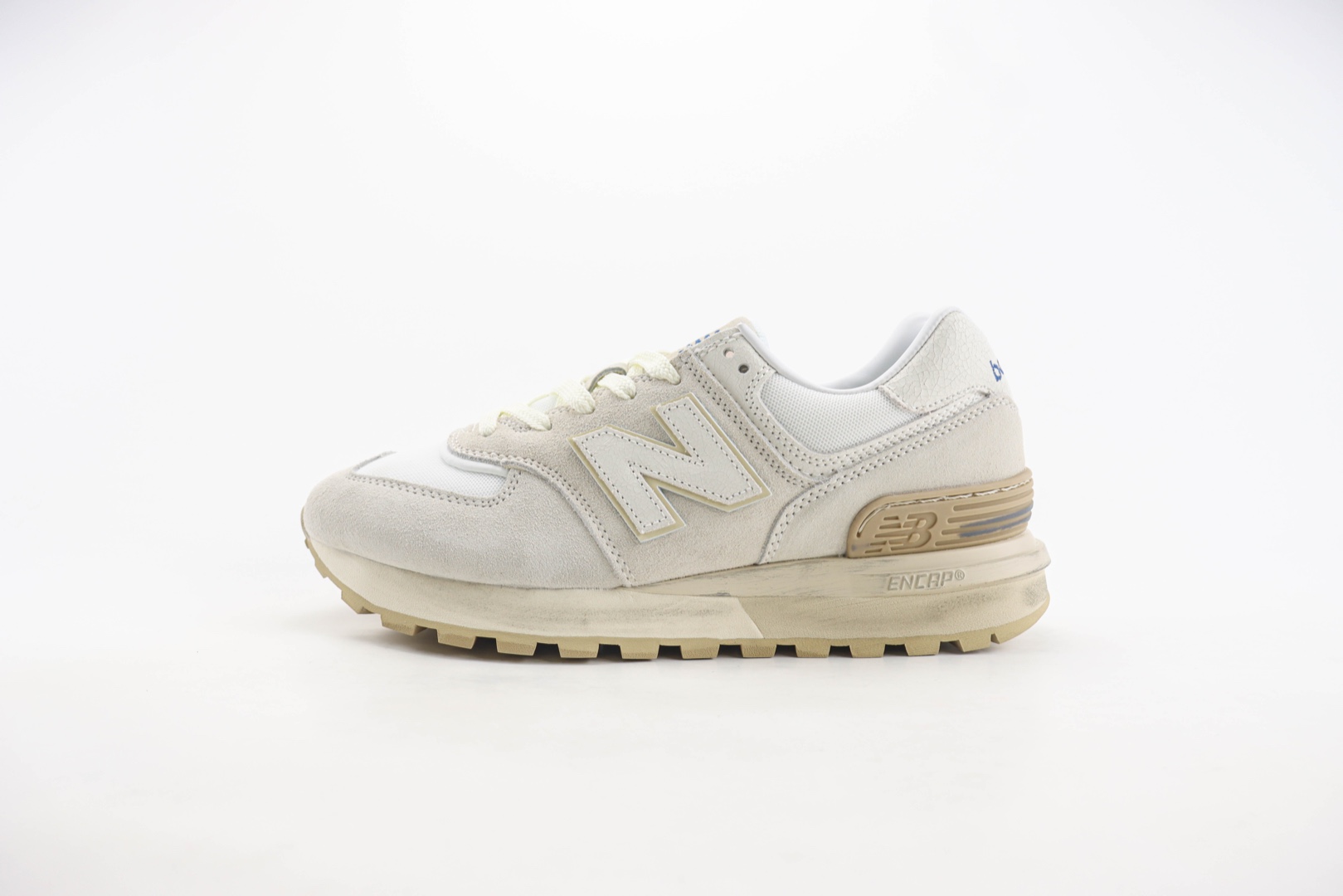 新百伦New Balance 574纯原版本NB574白灰色做旧脏脏鞋 莆田复刻鞋货源 (ID:107299) - 图片1