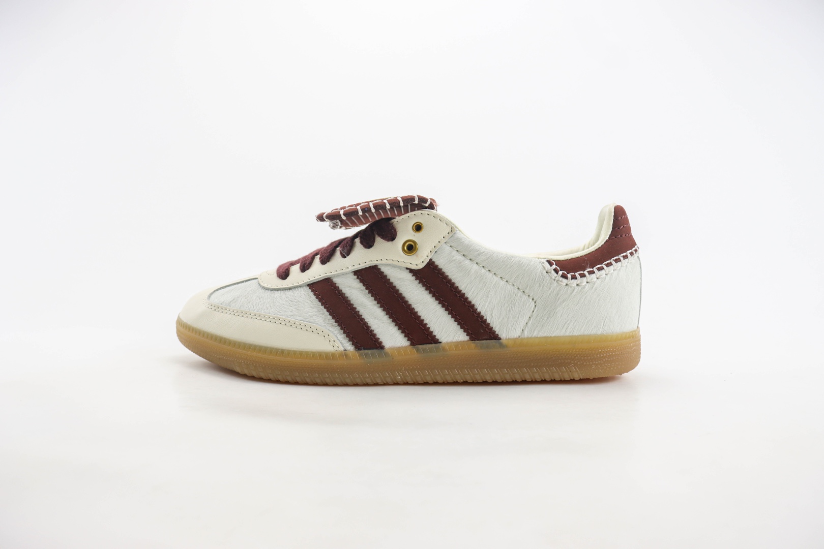 阿迪达斯Wales Bonner x adidas Originals Samba Classic纯原版本白红棕马毛桑巴德训鞋 莆田阿迪达斯货源 货号:IE0586