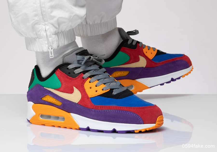 穿上它等于穿上了彩虹!Nike Air Max 90“Viotech”将于8月29日发售! 货号:CD0917-600