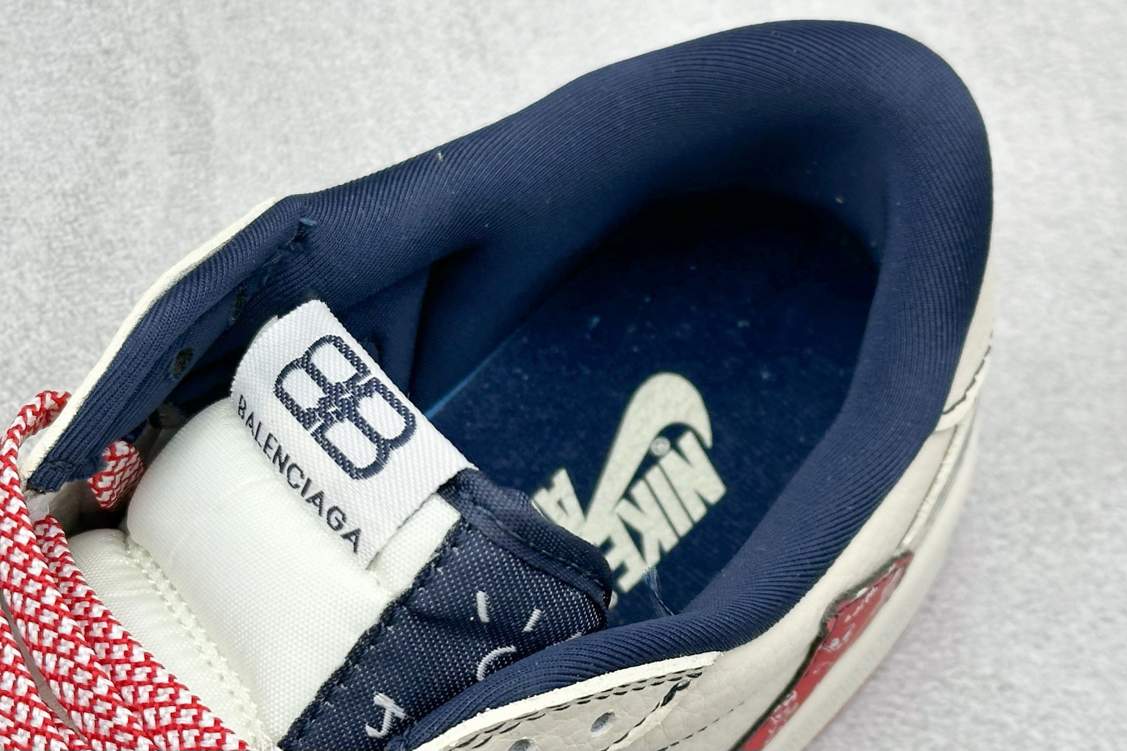 乔丹Balenciaga x Air Jordan 1 Low纯原版本巴黎世家联名AJ1定制配色倒钩板鞋 莆田AJ批发 货号:DS2025-001