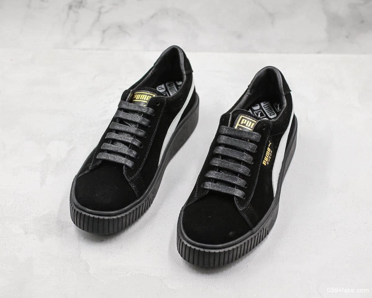 彪马Puma Suede platform蕾哈娜二代黑色公司级 日常百搭街拍首选 货号:366009-02