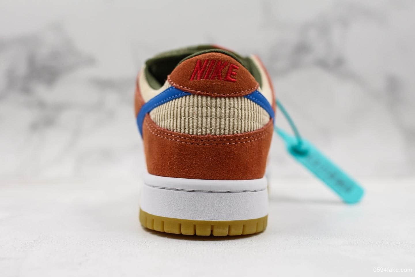耐克Nike SB Dunk Low Corduroy Dusty公司级版本扣篮系列低帮经典百搭休闲运动板鞋灯芯绒橙蓝 货号:BQ6817-201